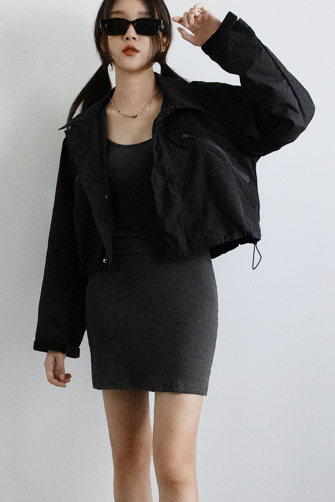 Cropped Hooded Jacket