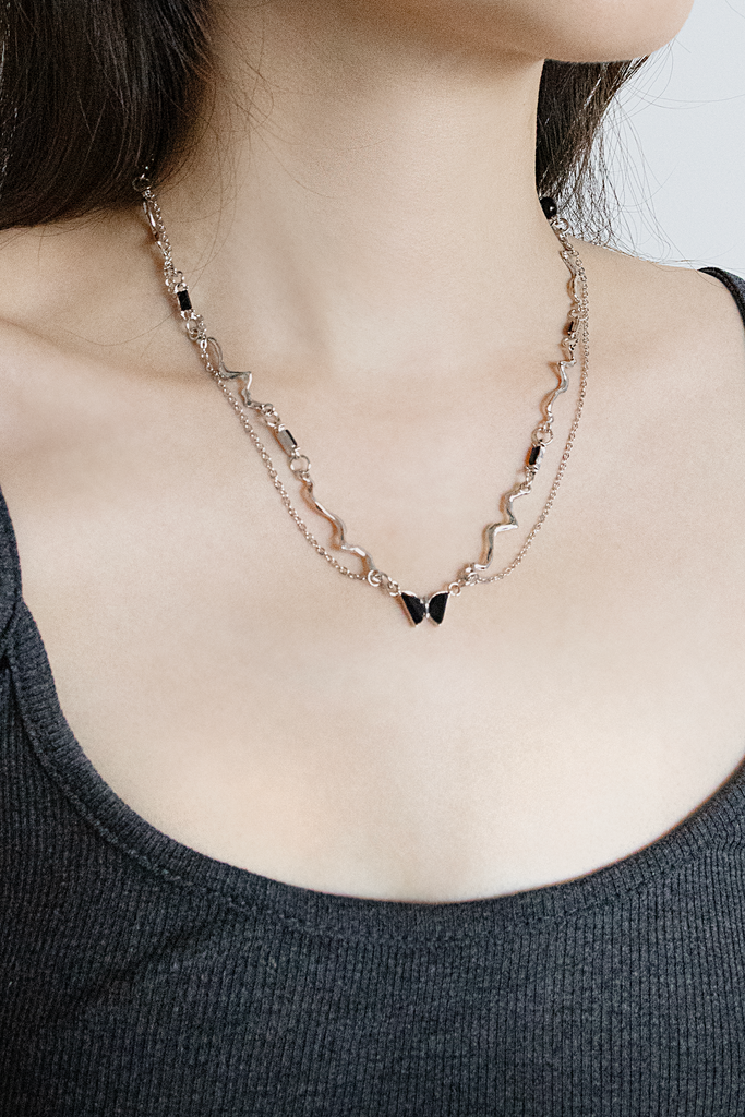 Butterfly Irregular Geometric Necklace