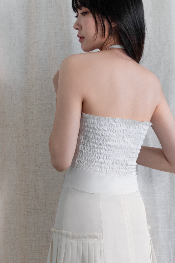 Lace Halter Ribbon Top