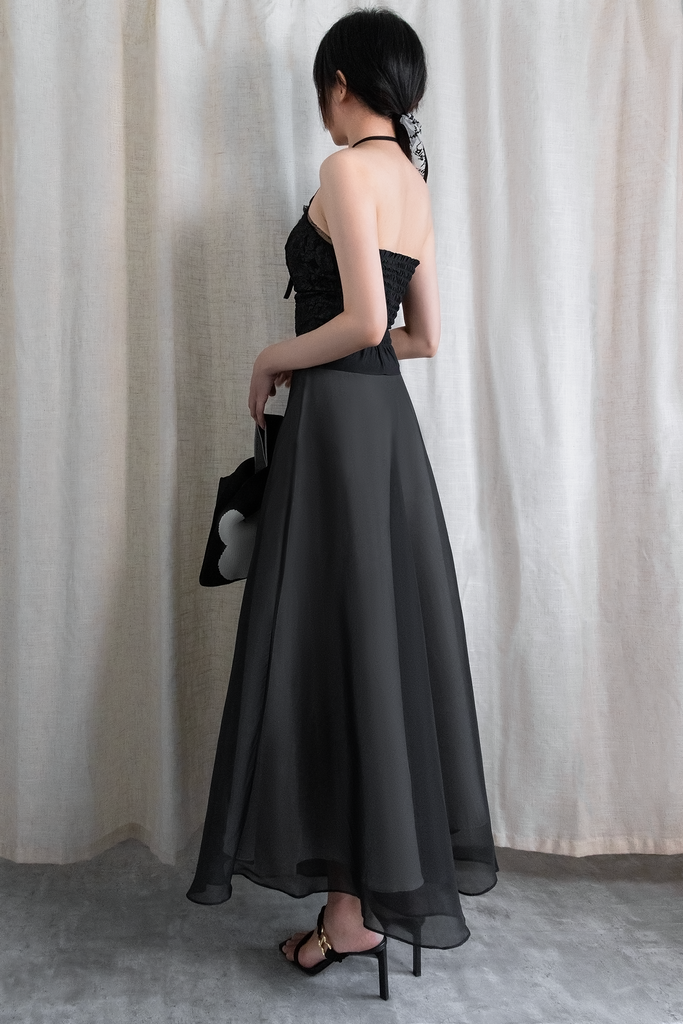 Lace Halter Ribbon Top