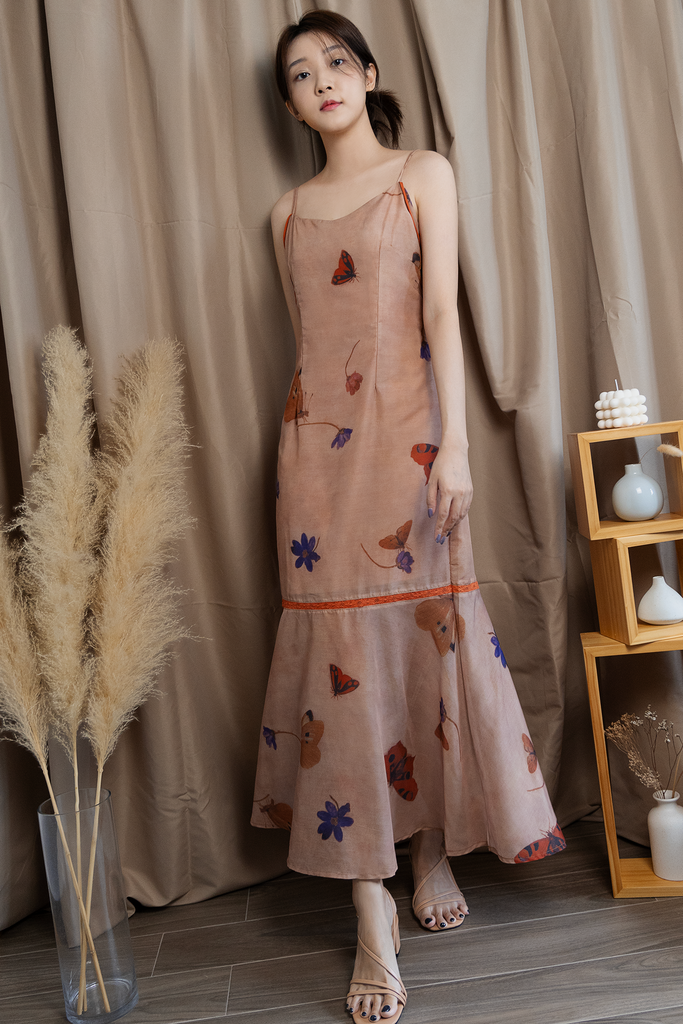 Butterfly Floral Maxi Dress