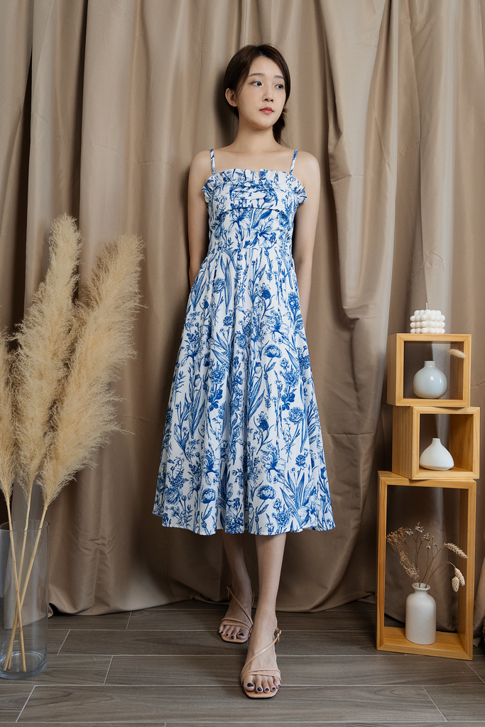 Botanical Ruched Dress