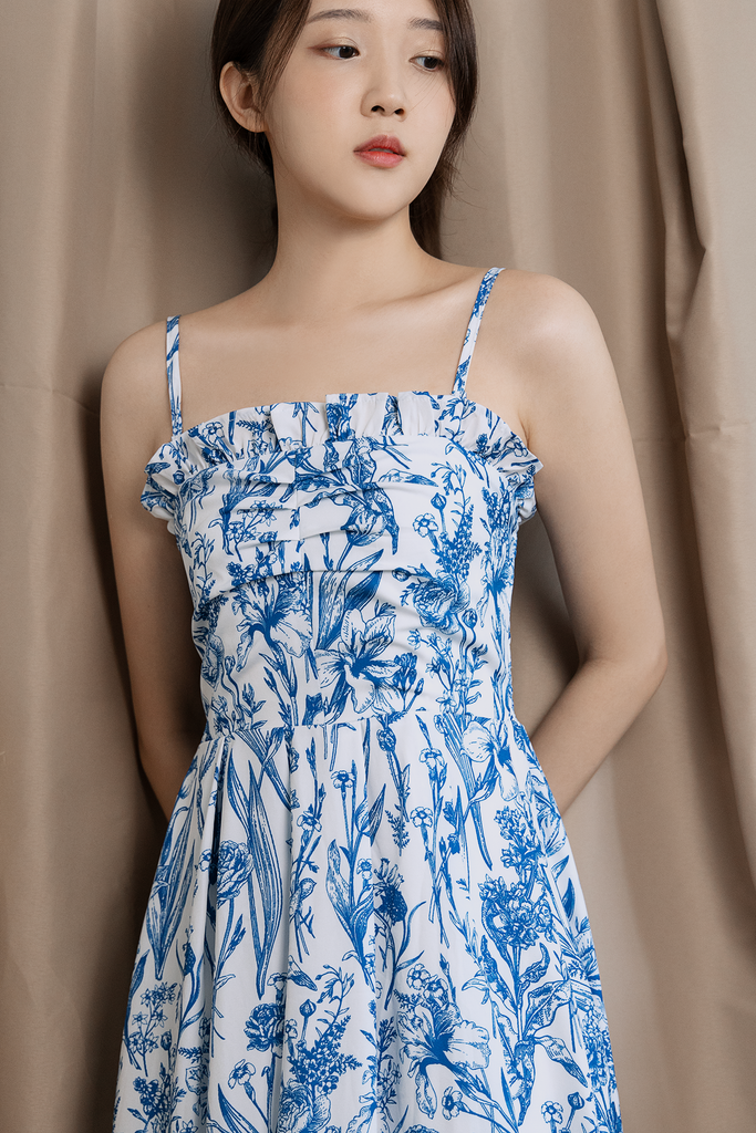 Botanical Ruched Dress