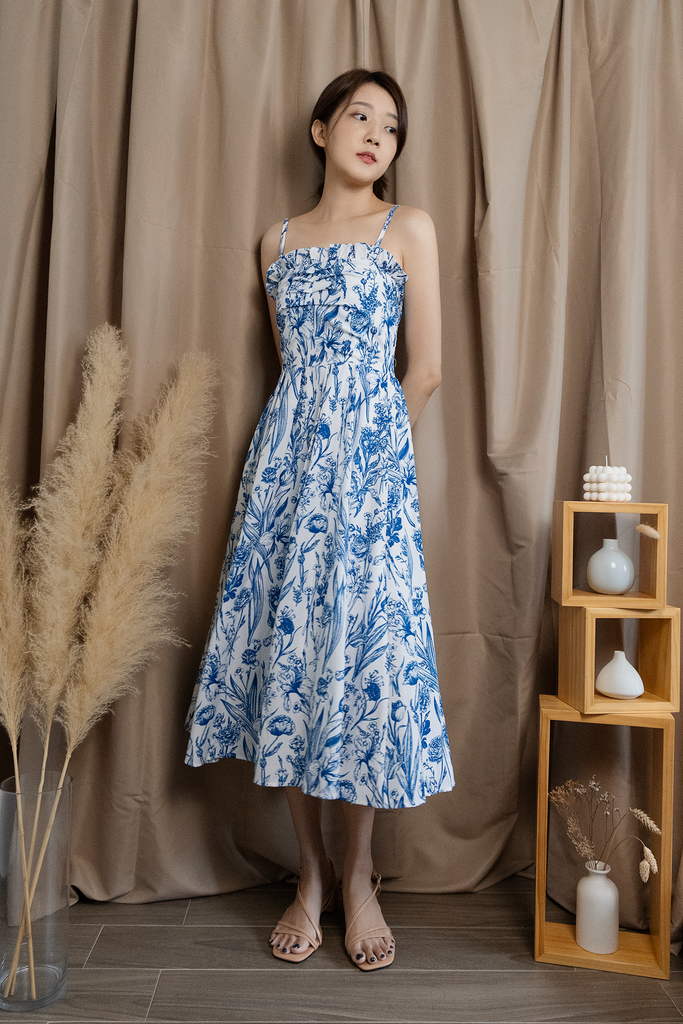 Botanical Ruched Dress