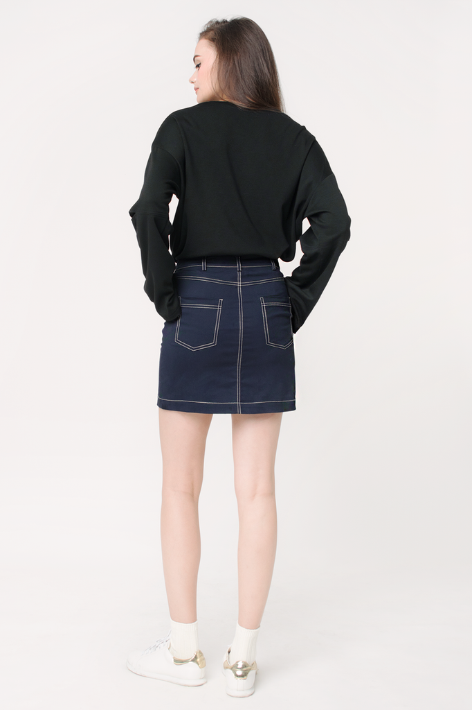 Contrast Thread Skirt