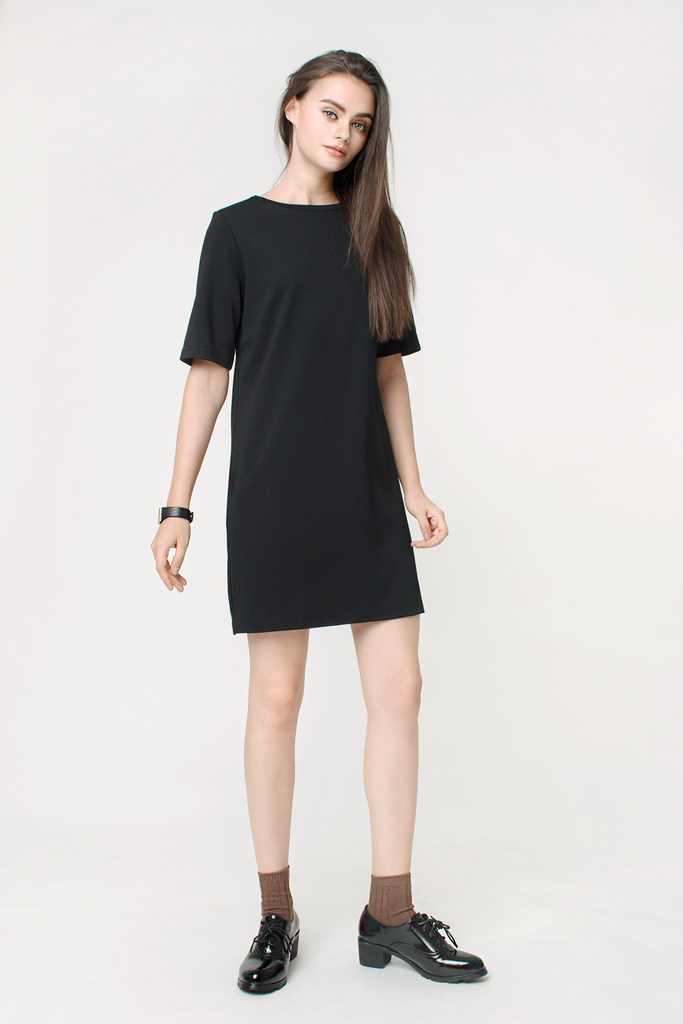 Lace-up T-shirt Dress