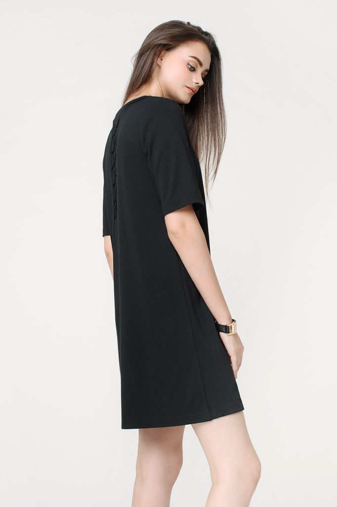 Lace-up T-shirt Dress