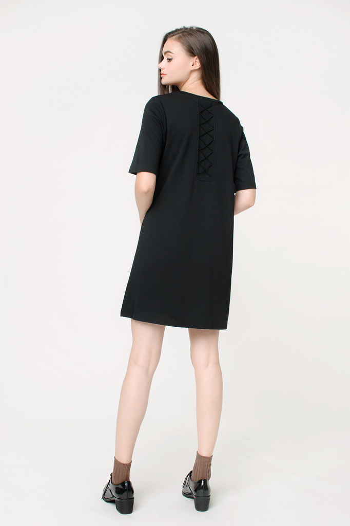 Lace-up T-shirt Dress
