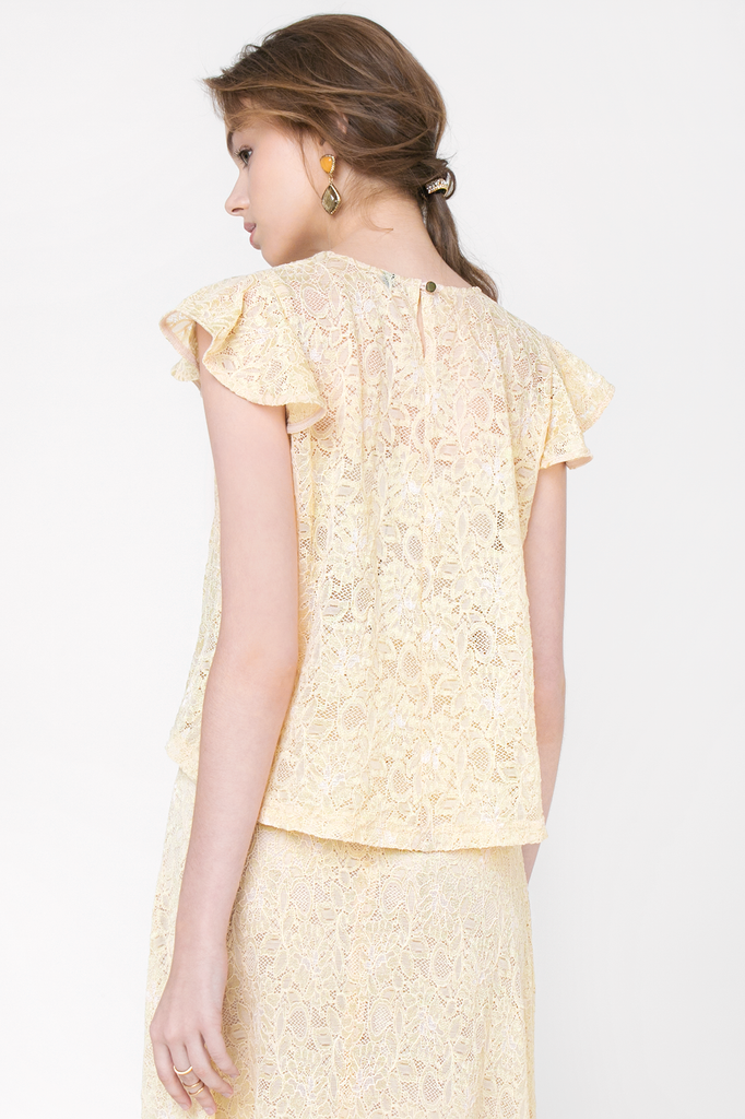 Ruffled Lace Maxi Dress