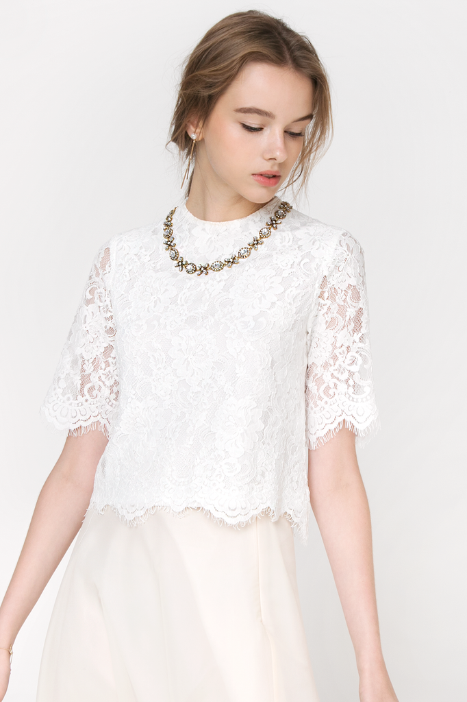 Scallop Lace Top