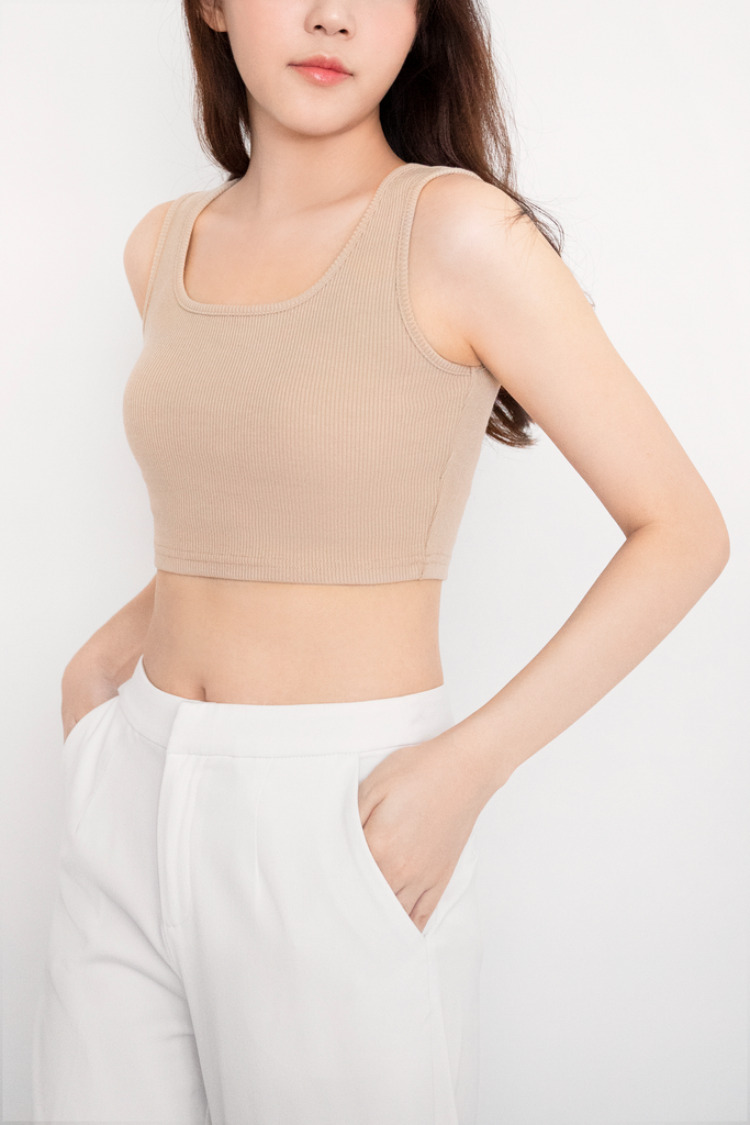 Ribbed Cropped Tank Top