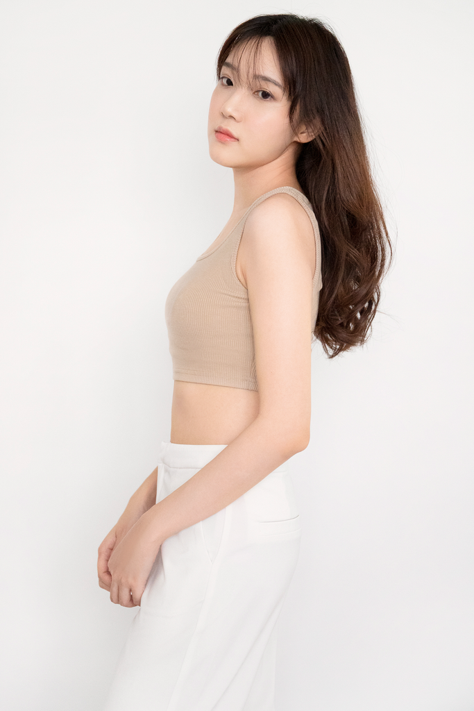 Ribbed Cropped Tank Top