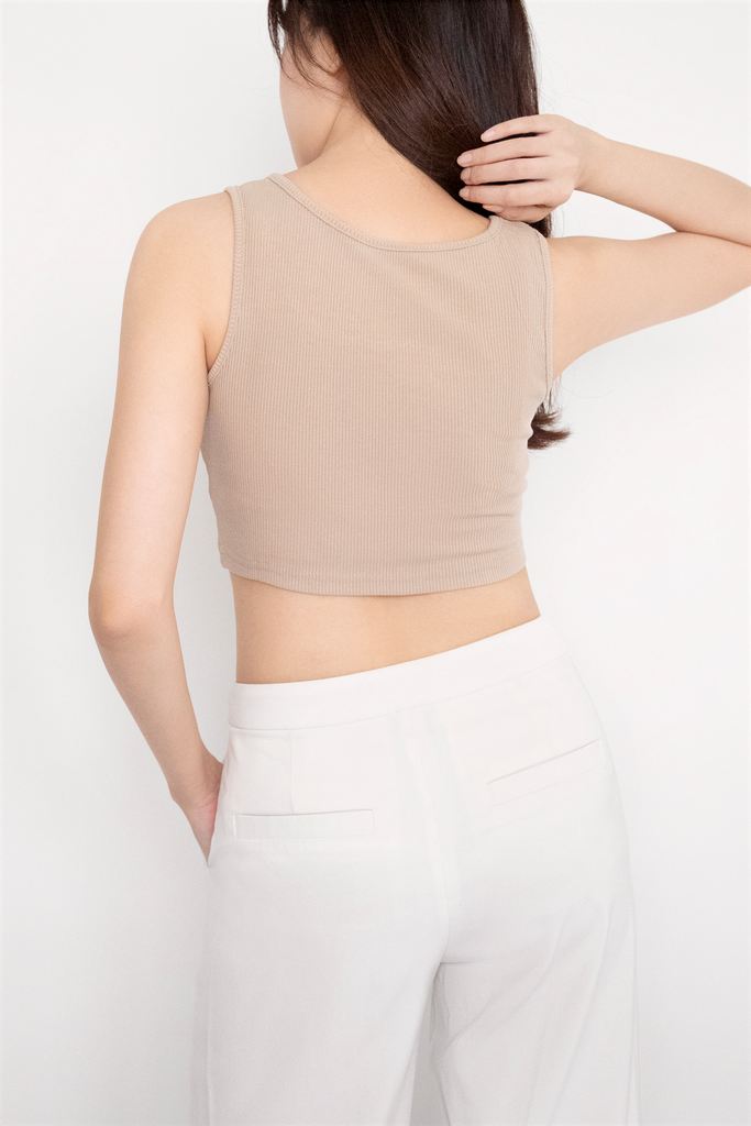 Ribbed Cropped Tank Top