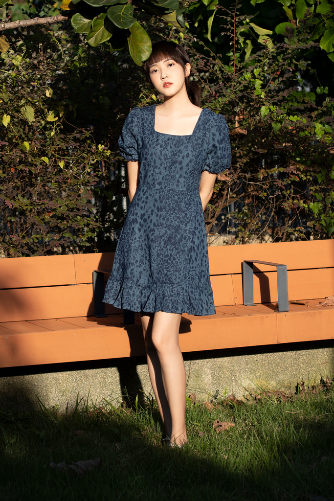 Denim Printed Dress