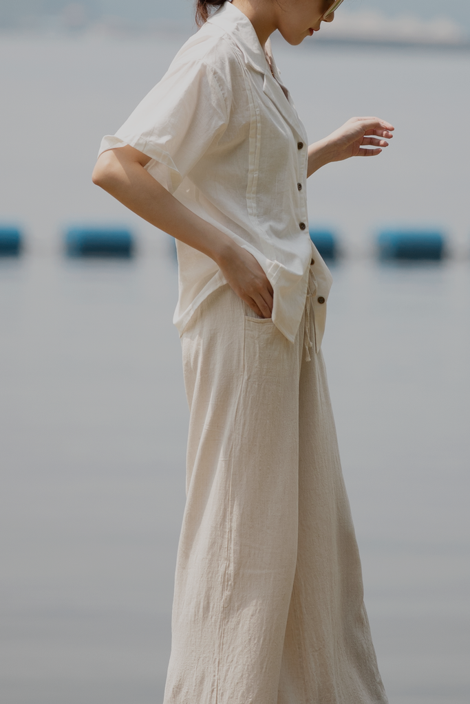 Linen Pleated Shirt
