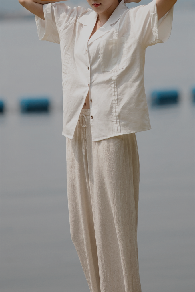 Linen Pleated Shirt