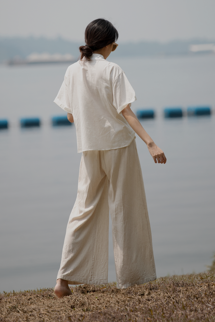 Linen Pleated Shirt