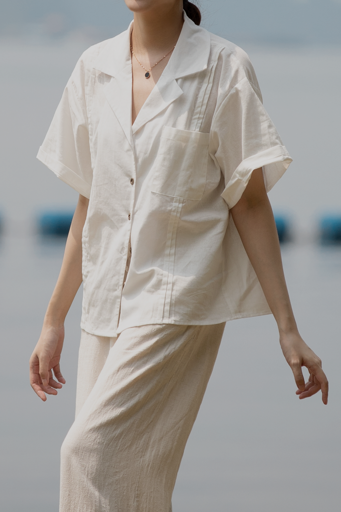 Linen Pleated Shirt