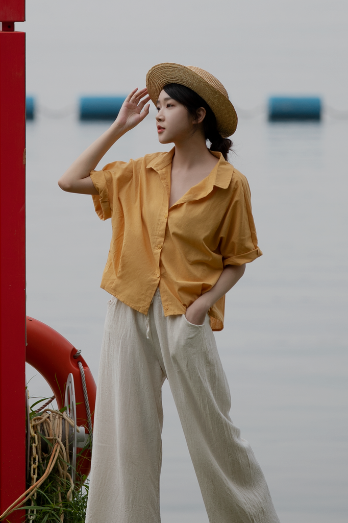 Linen Batwing Shirt