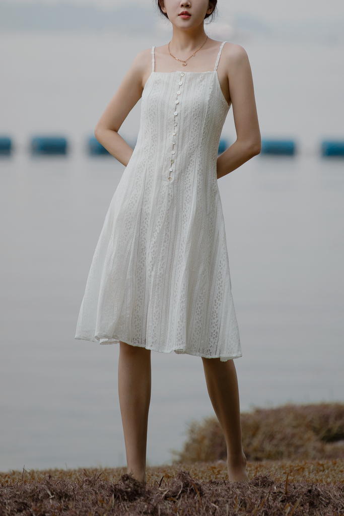 Lace Button-up Dress