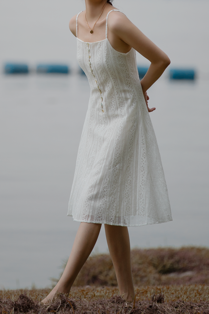 Lace Button-up Dress
