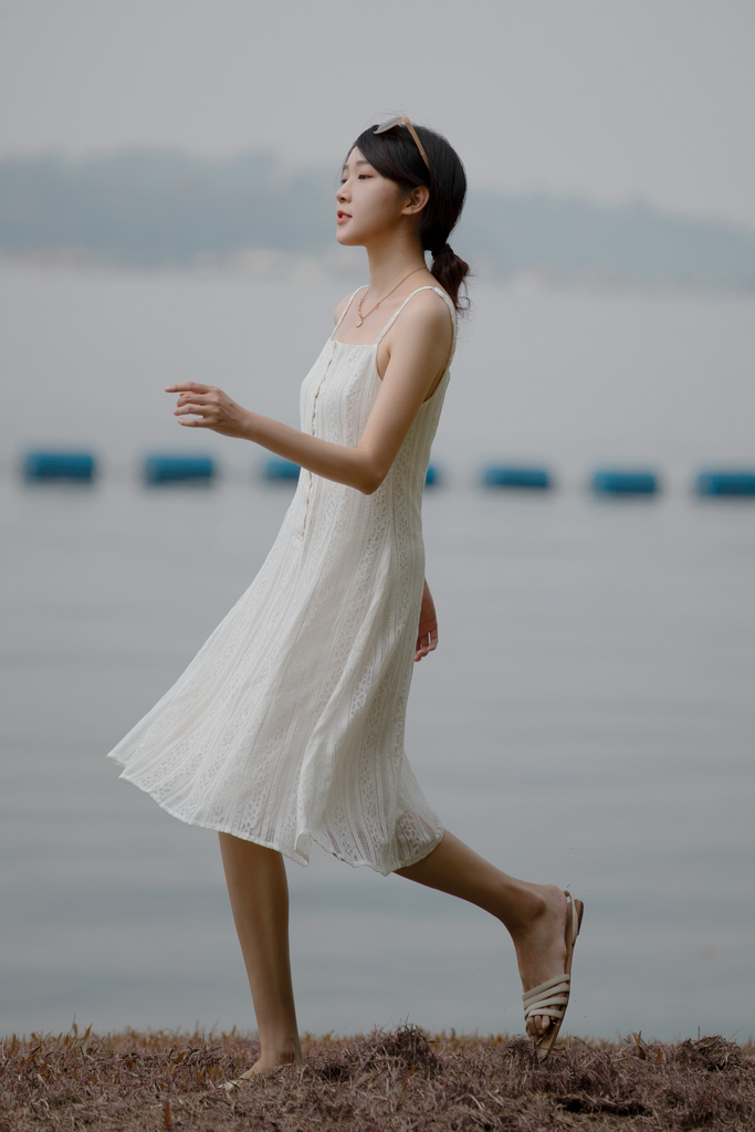 Lace Button-up Dress