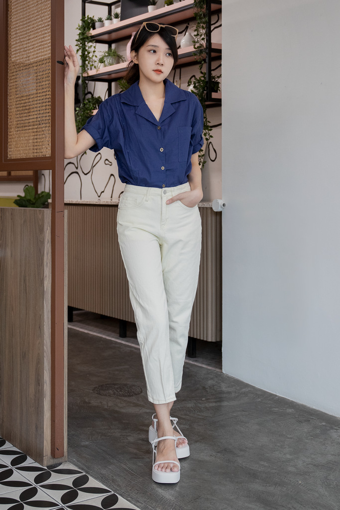 Linen Pleated Shirt