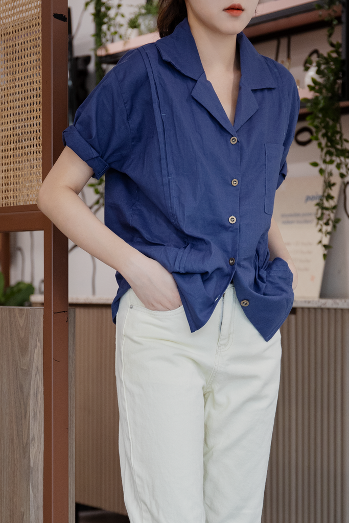 Linen Pleated Shirt