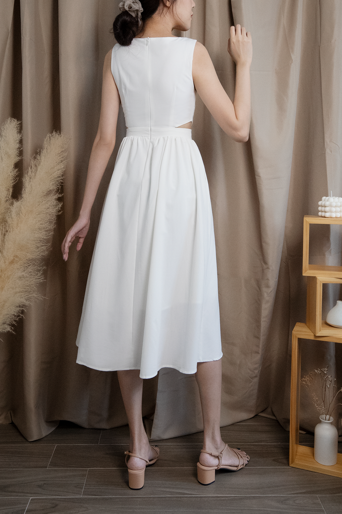 Cutout Flare Midi Dress