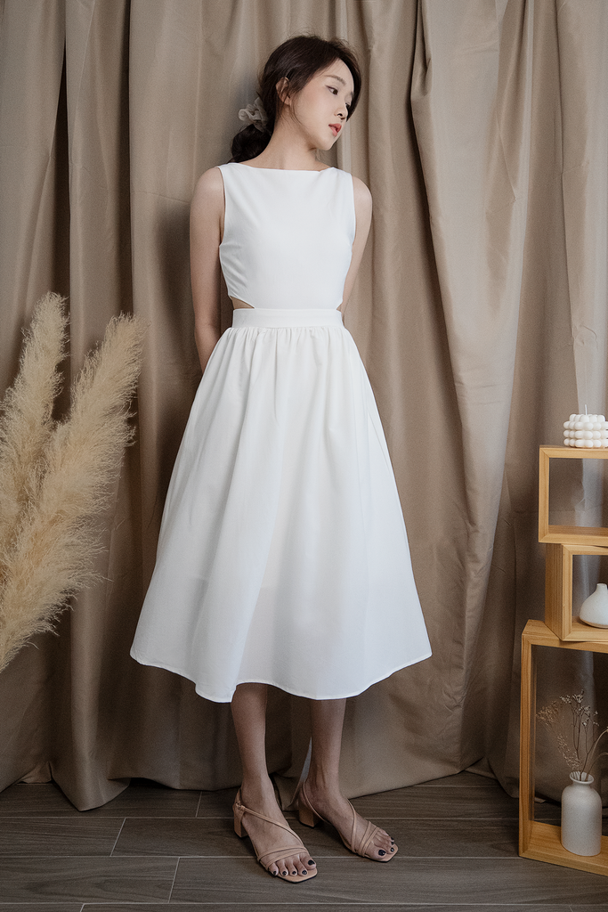 Cutout Flare Midi Dress