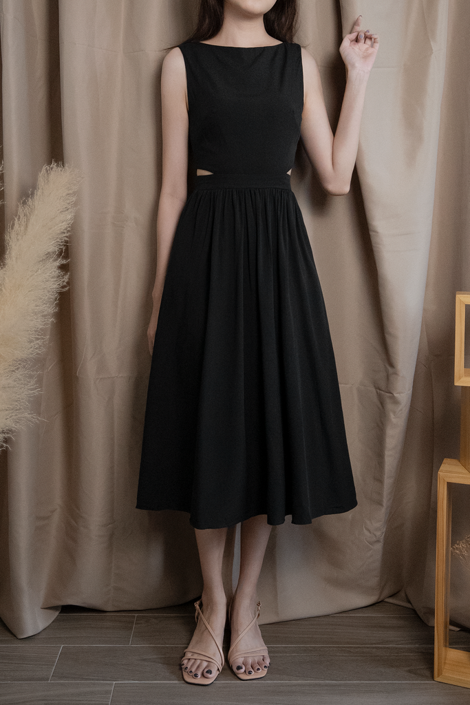 Cutout Flare Midi Dress