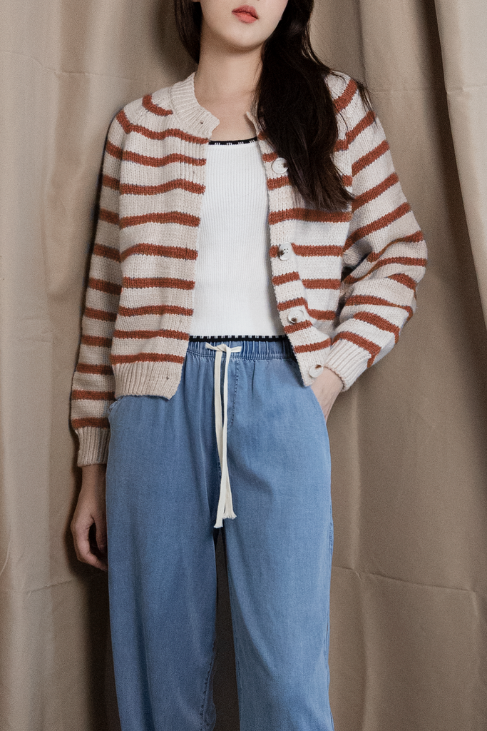 Striped Knit Cardigan