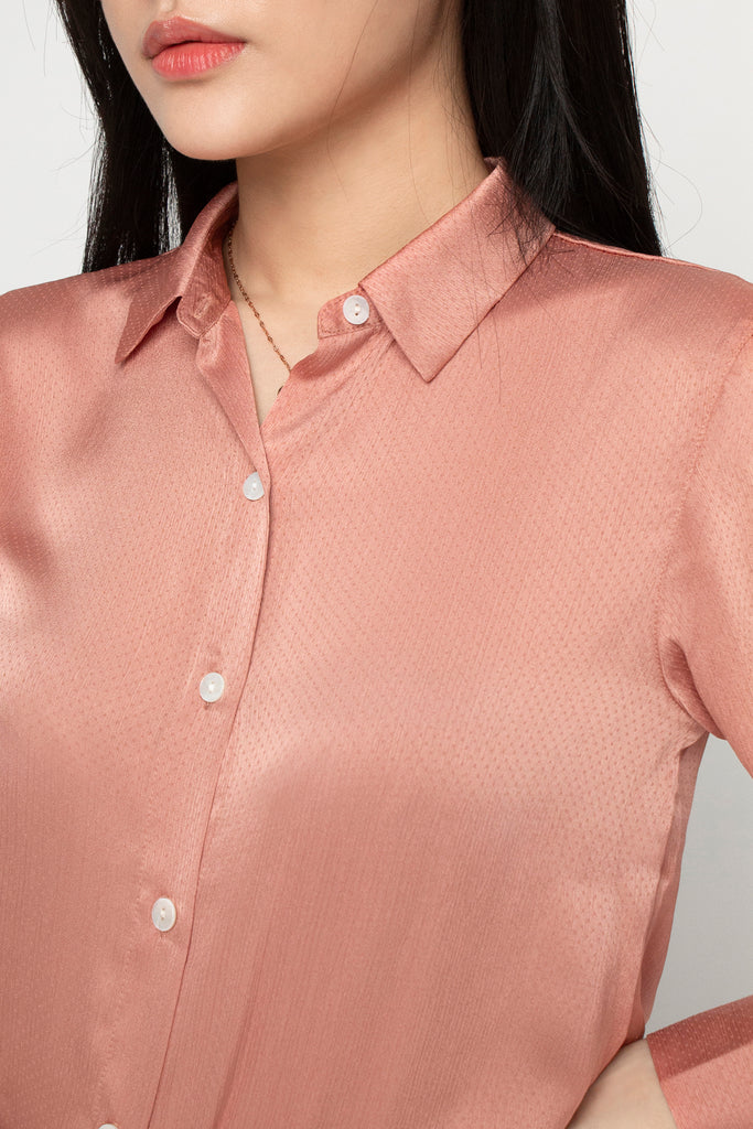 Satin Puff Sleeve Blouse