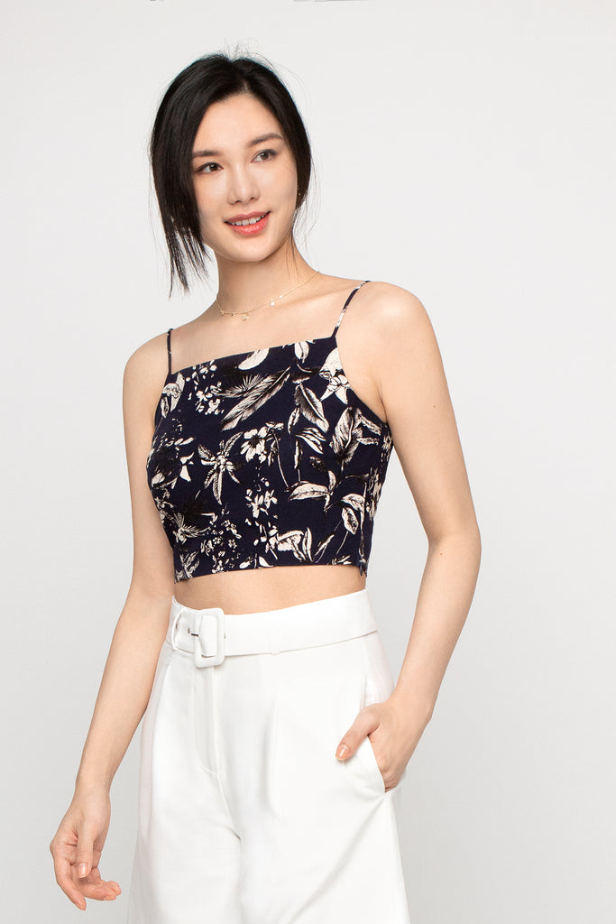 Floral Ink Crop Top