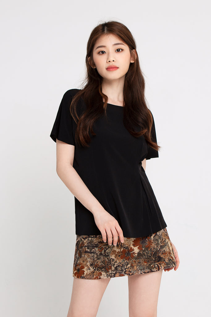 Darted Crepe Tee