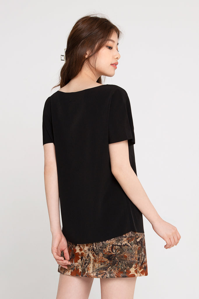 Darted Crepe Tee