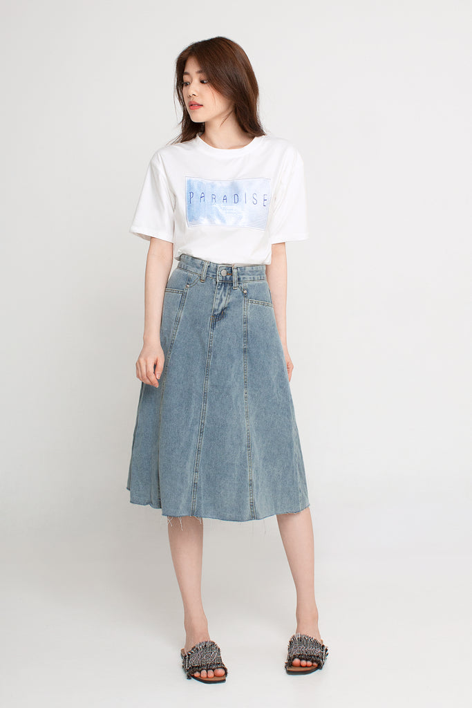 Denim Flare Skirt