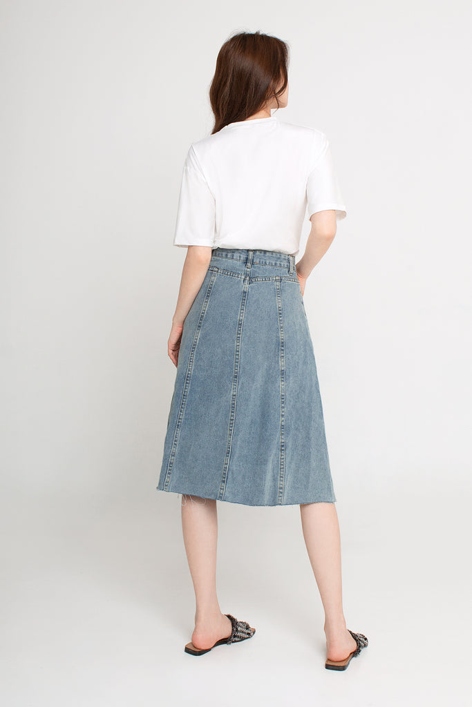 Denim Flare Skirt