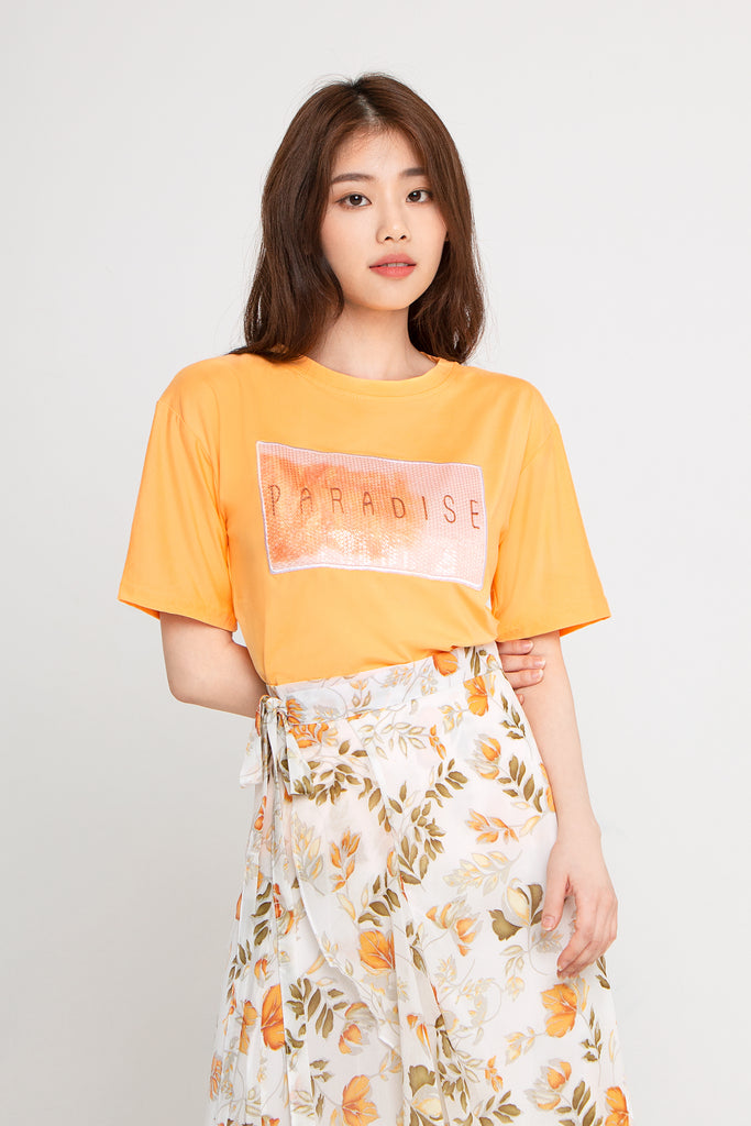 Sequin Panel Tee