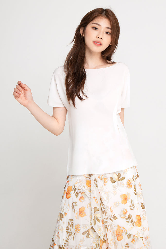 Darted Crepe Tee