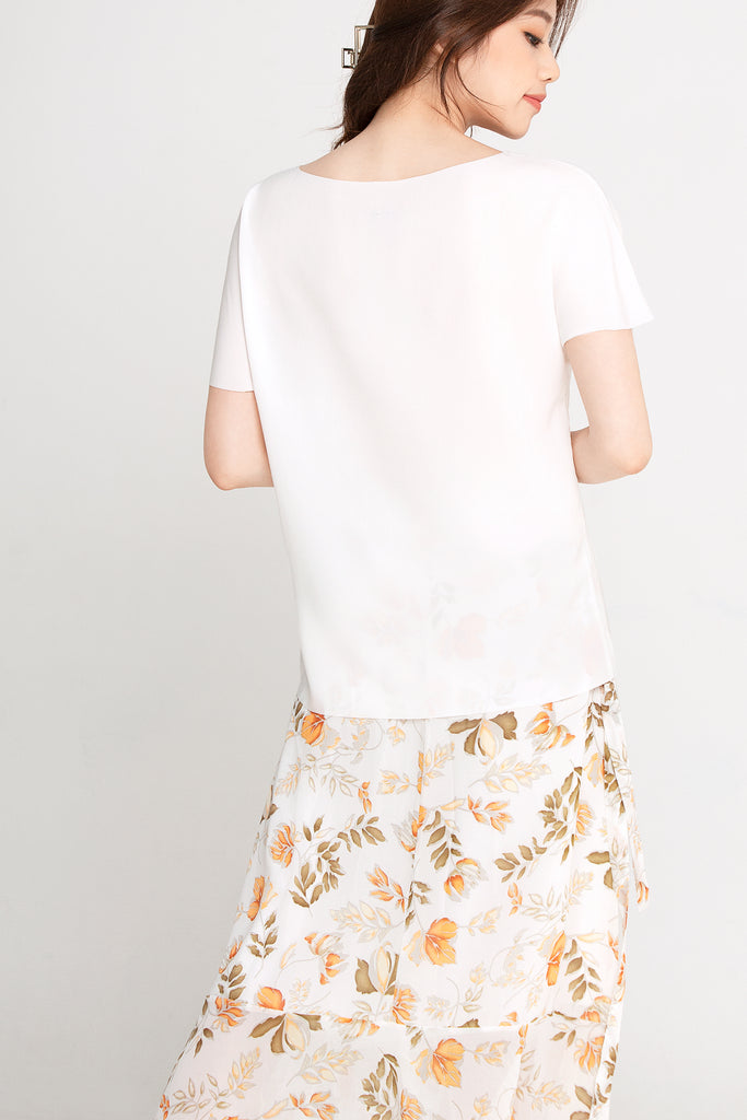Darted Crepe Tee