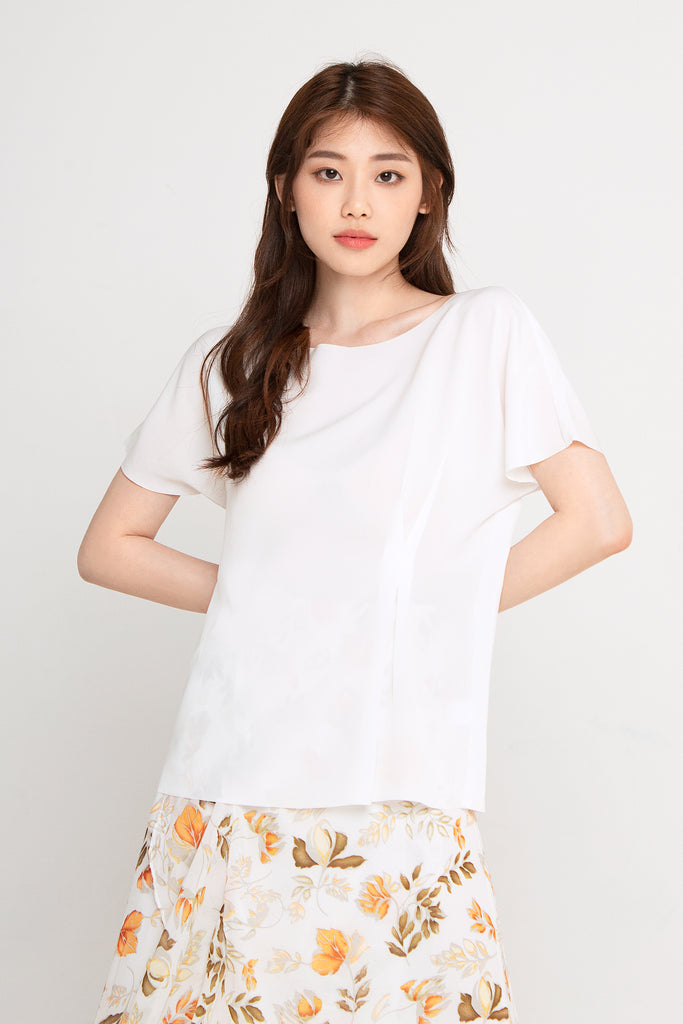 Darted Crepe Tee
