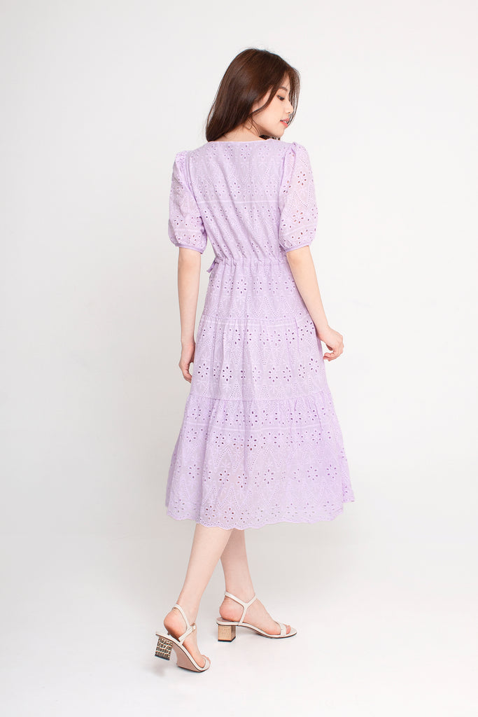 *Backorder* Eyelet Tiered Midi Dress