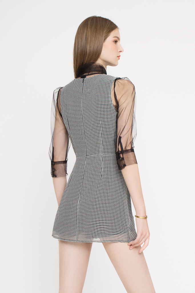 Gingham Overlap Romper