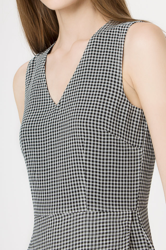 Gingham Overlap Romper