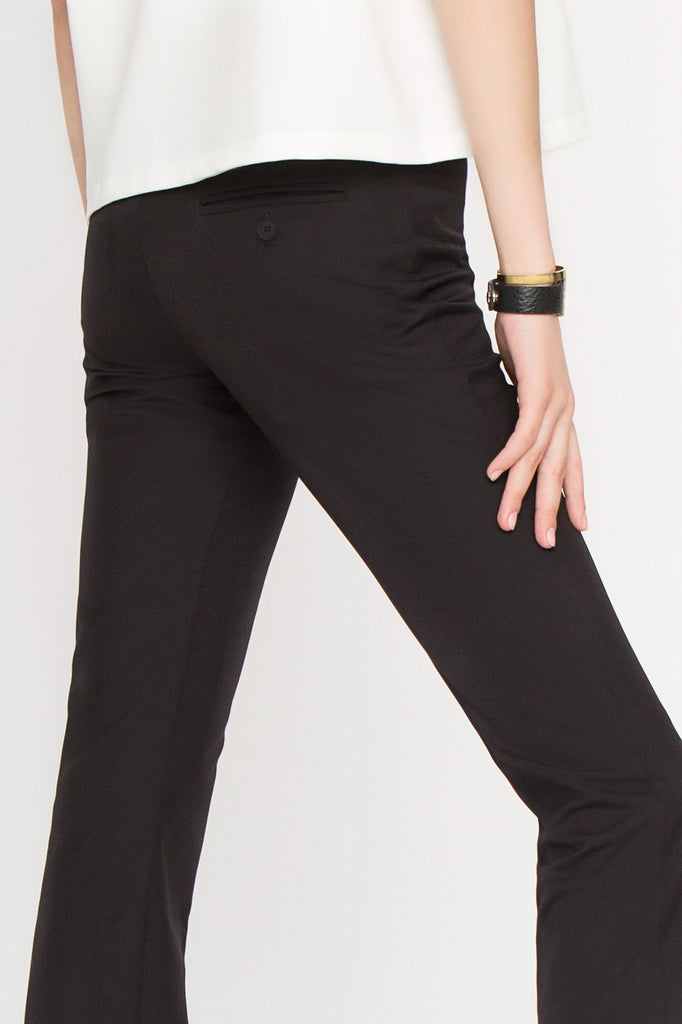 Lace-insert Flare Pants