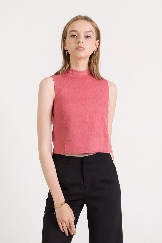V Back Crop Top