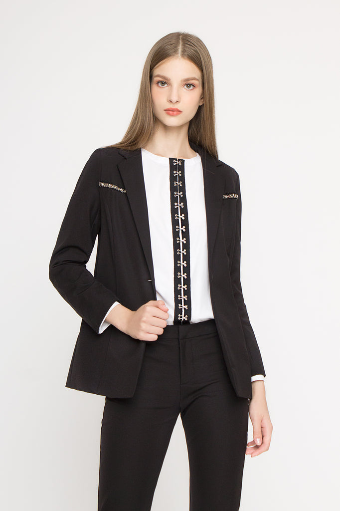 Embellished Structured Blazer