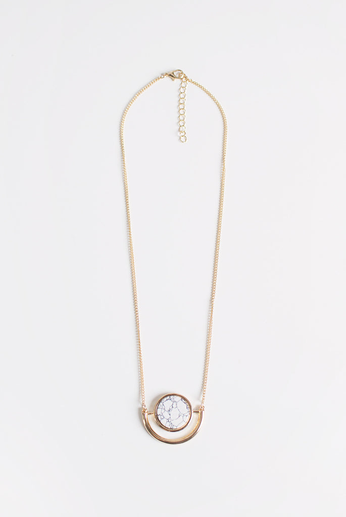 Long marble necklace
