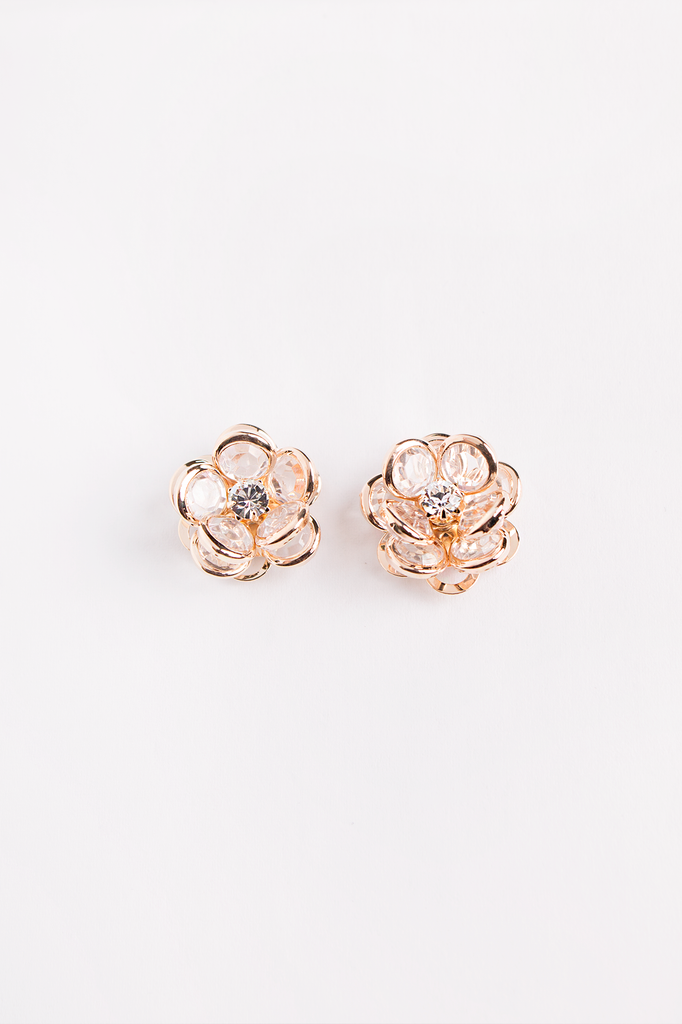Rhinestone Flora Earrings